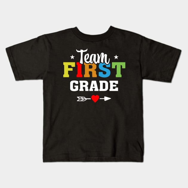 team first grade Kids T-Shirt by busines_night